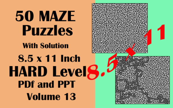 Download 50 Maze Puzzle HARD Level PDF PPTX V13 - Premium Resources